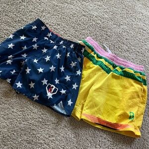 Kids Navy Star and Yellow Stripe Shorts Set
